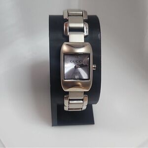 Gucci Silver and Black Women's Watch